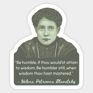 H. P. Blavatsky Portrait and Quote Sticker